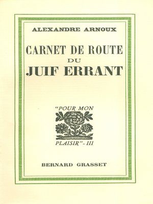cover image of Carnet de route du Juif errant